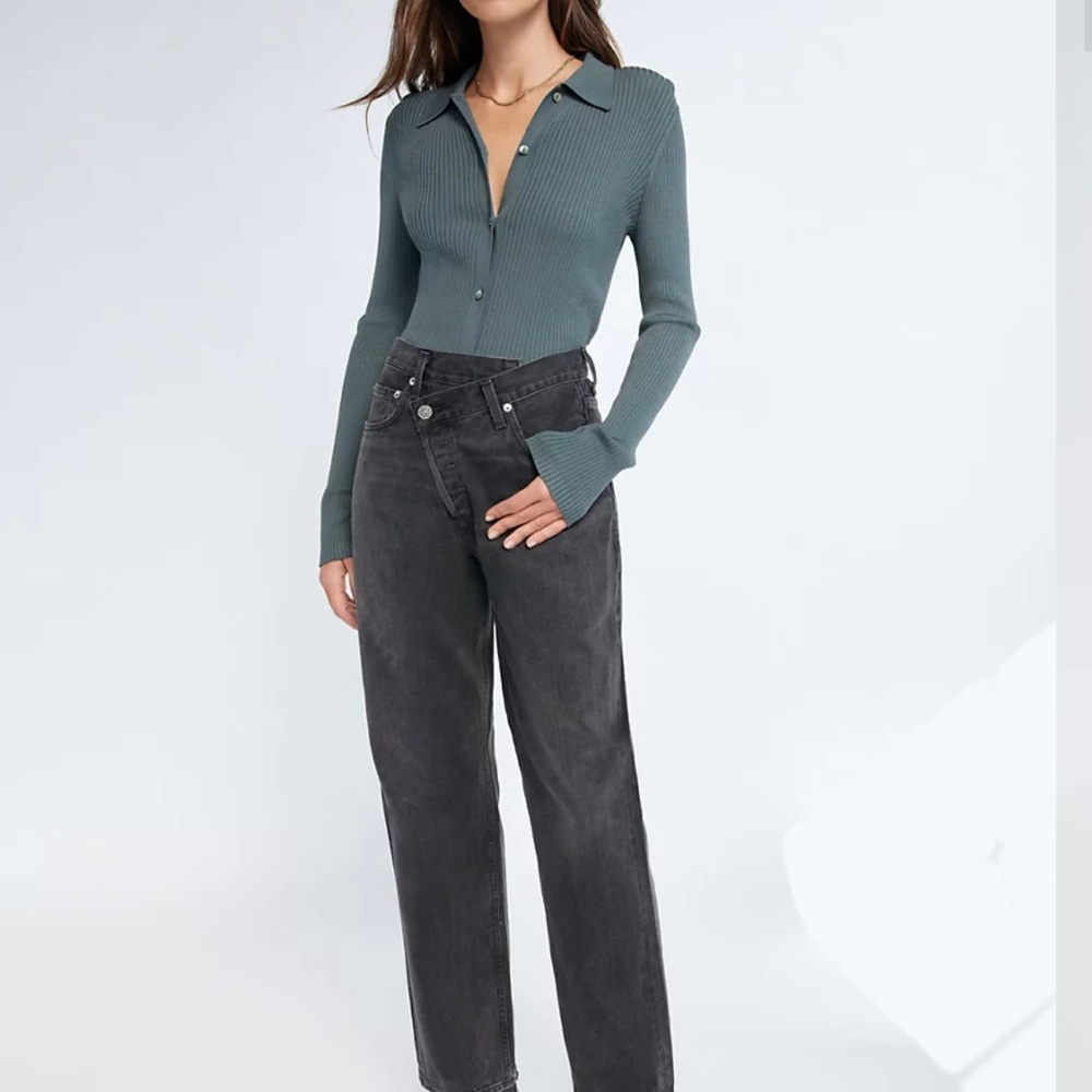 Agolde criss cross jeans - grey